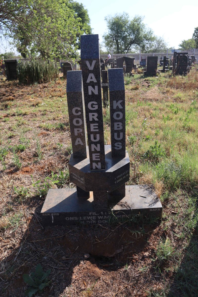GREUNEN Kobus, van 1943-2003 & Cora 1943-2001