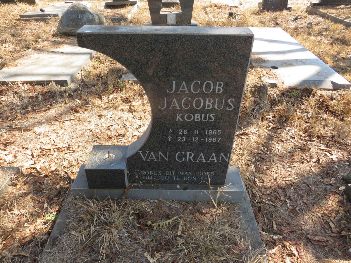 GRAAN Jacob Jacobus, van 1965-1987