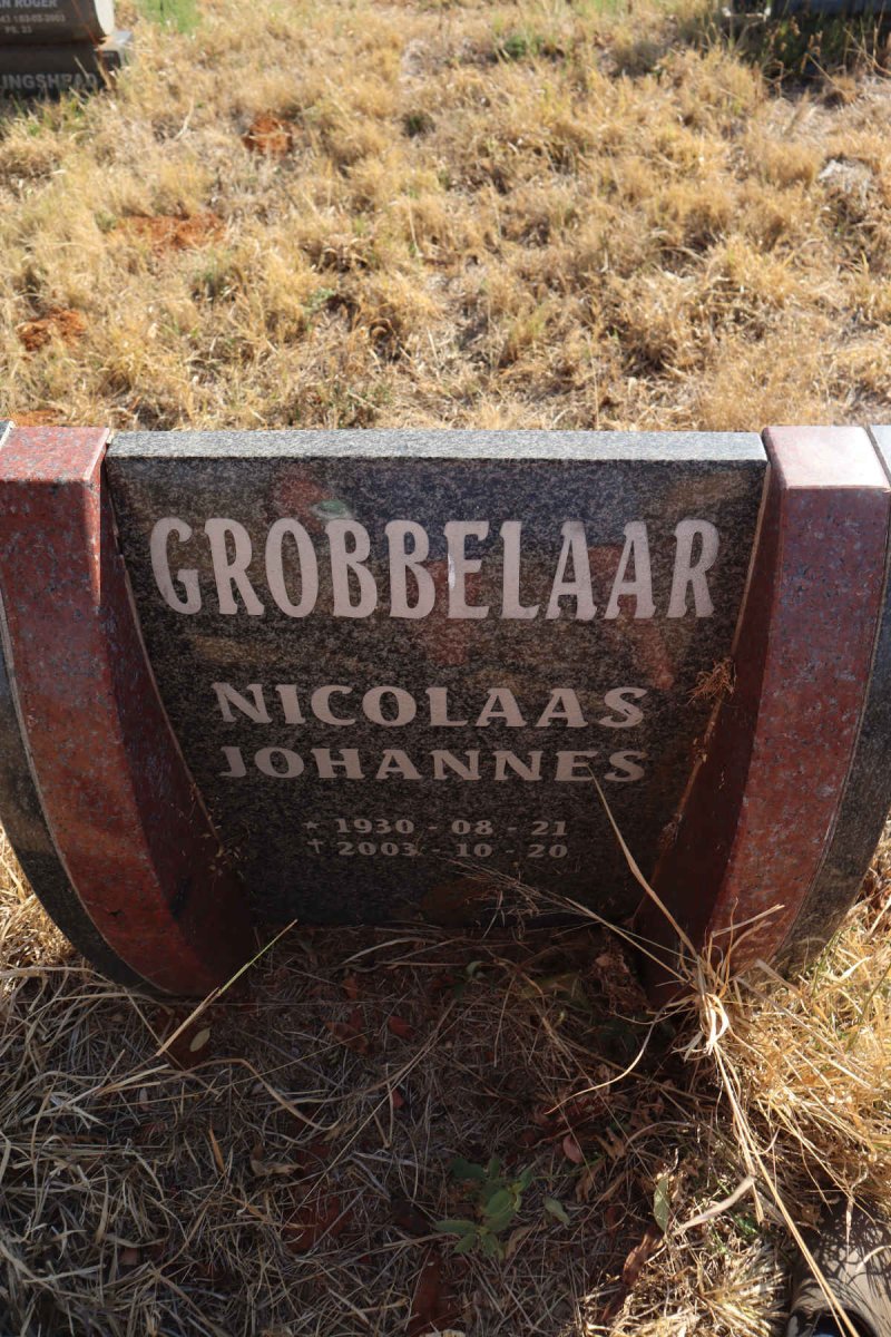 GROBBELAAR Nicolaas Johannes 1930-2003