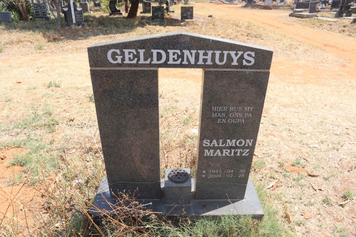 GELDENHUYS Salmon Maritz 1941-2009 :: GELDENHUYS Gavin Philip Salmon _1