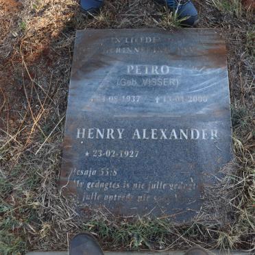 GREGAN Henry Alexander 1927- & Petro VISSER 1937-2000_2