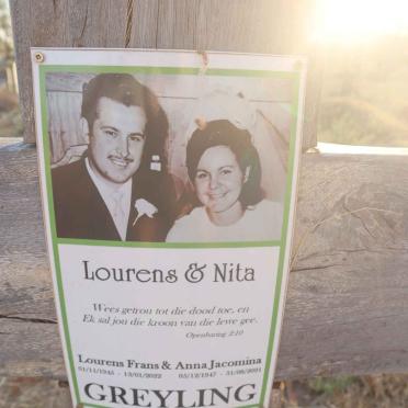 GREYLING Lourens Frans 1945-2022 & Anna Jacomina 1947-2021