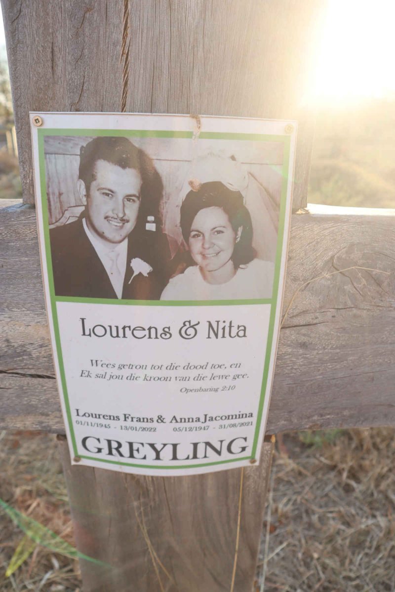 GREYLING Lourens Frans 1945-2022 & Anna Jacomina 1947-2021