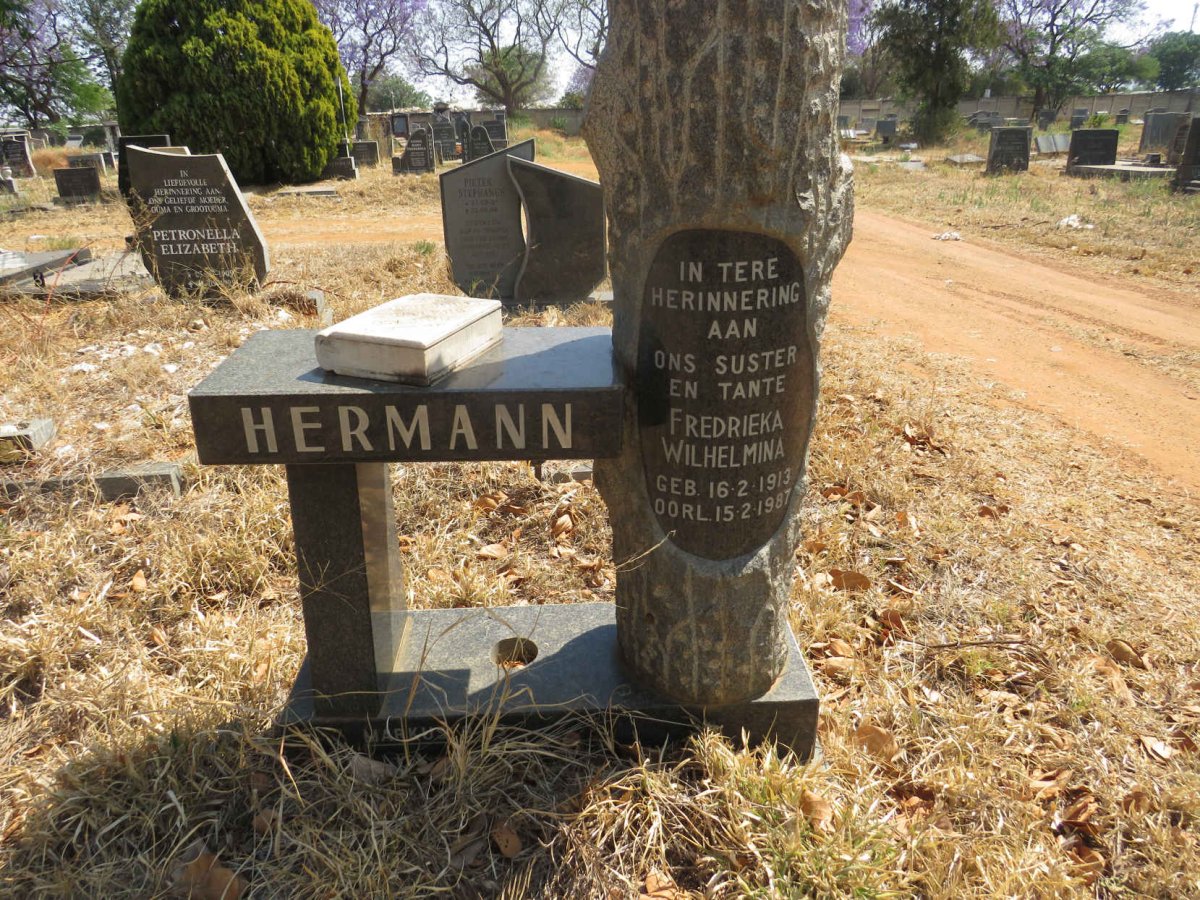 HERMANN Fredrieka Wilhelmina 1913-1987
