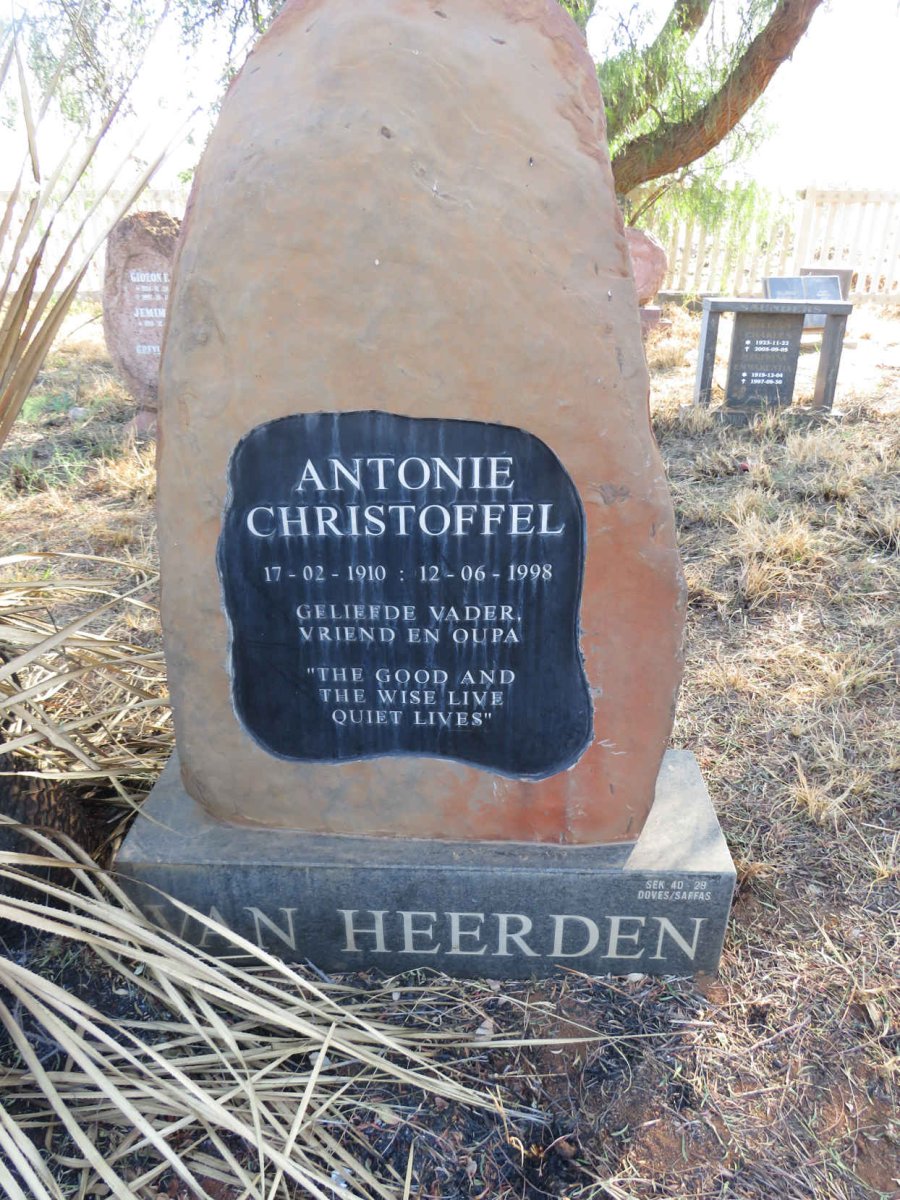 HEERDEN Antonie Christoffel, van 1910-1998