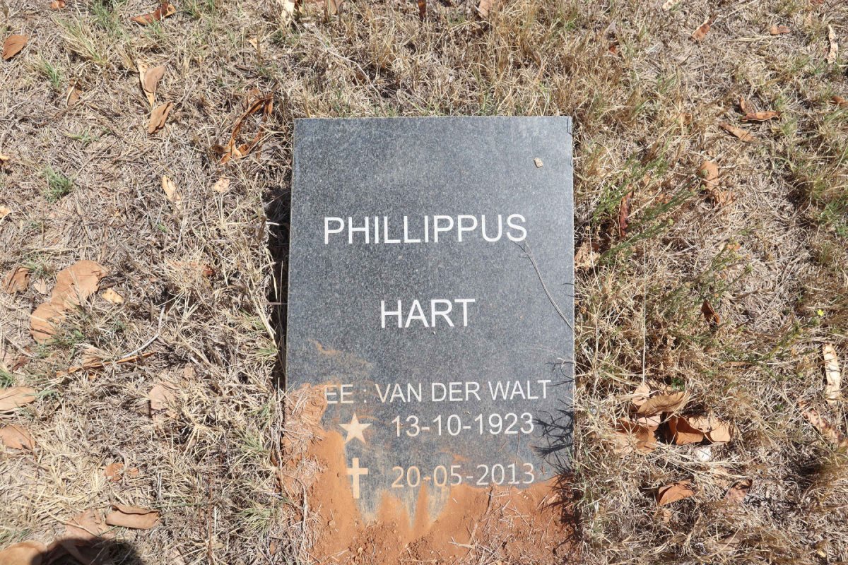 HART Phillippus nee VAN DER WALT 1923-2013