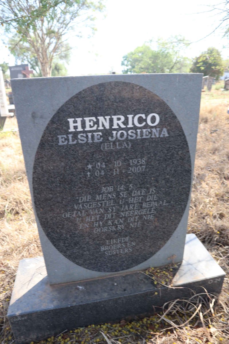 HENRICO Elsie Josiena 1938-2007