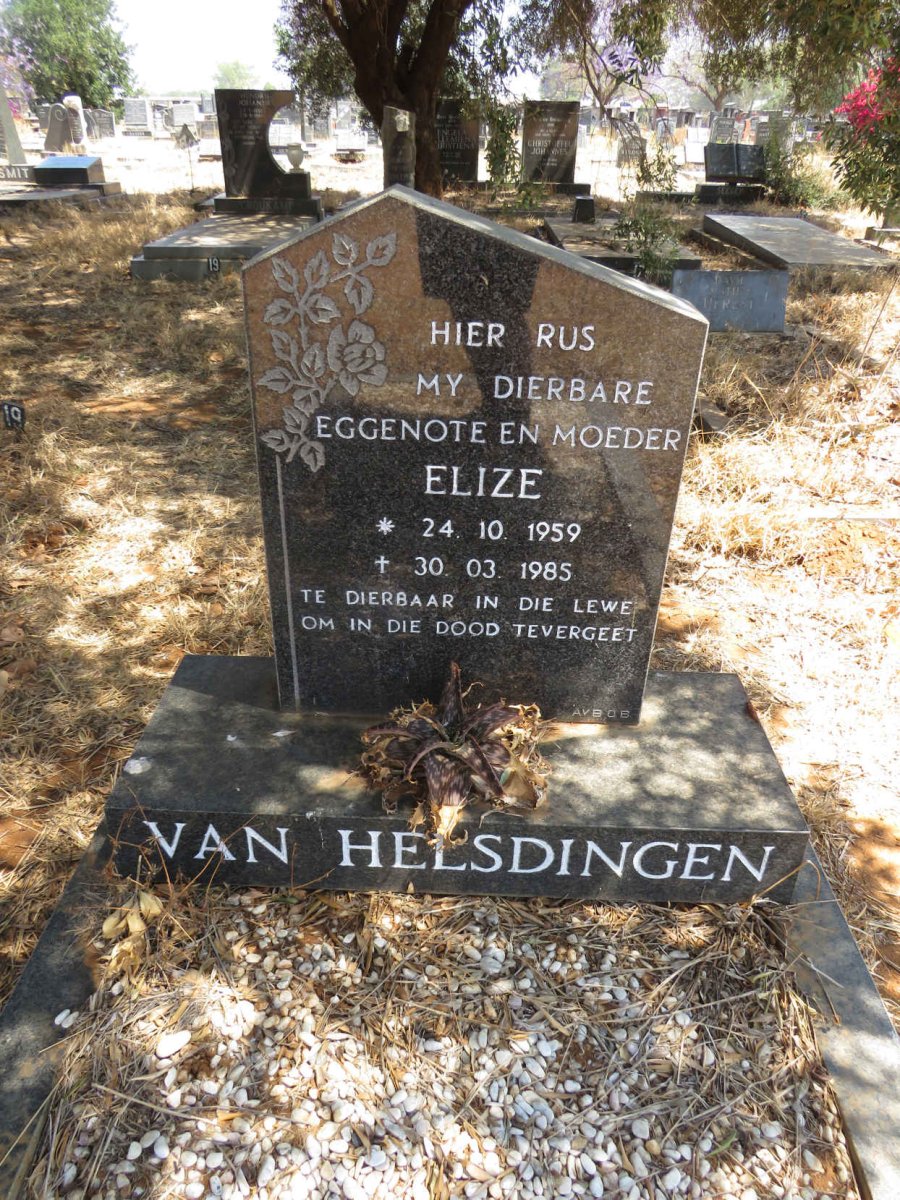 HELSDINGEN Elize, van 1959-1985