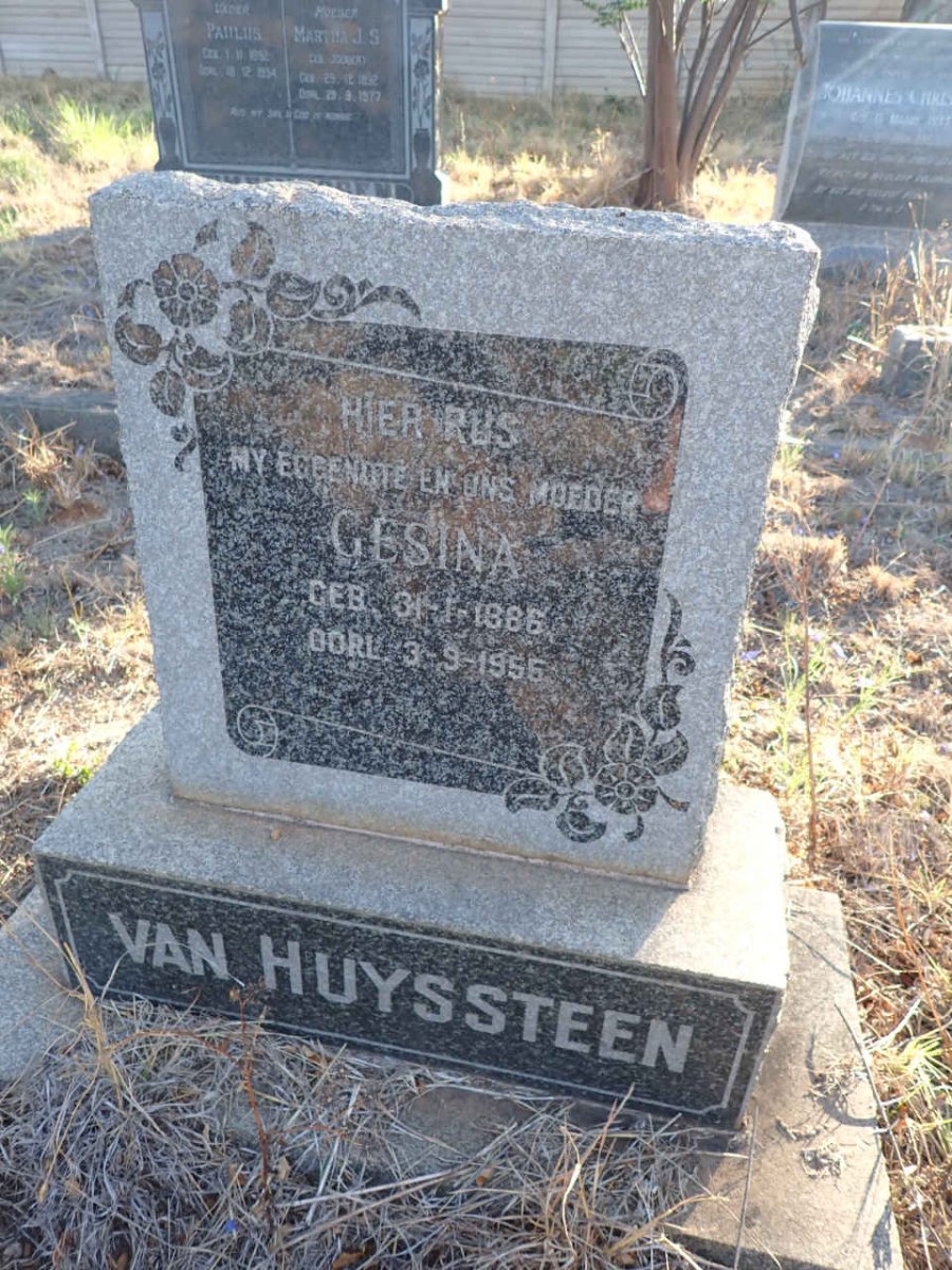 HUYSSTEEN Gesina, van 1886-1856