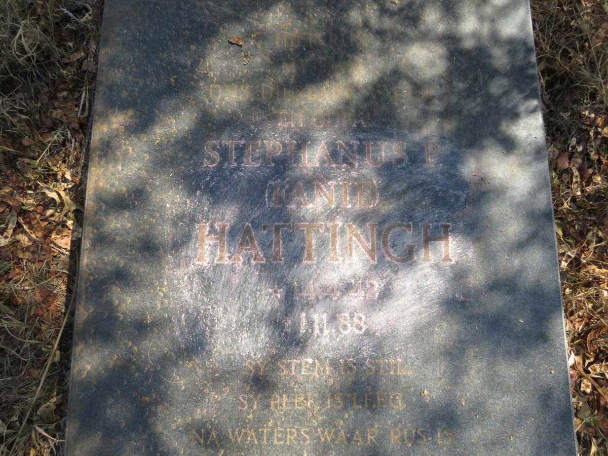 HATTINGH Stephanus P. 1942-1988