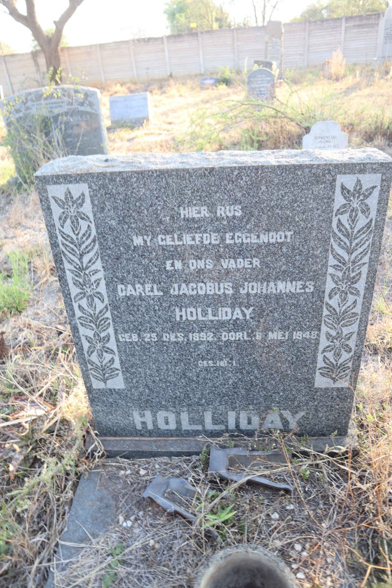 HOLLIDAY Carel Jacobus Johannes 1892-1948