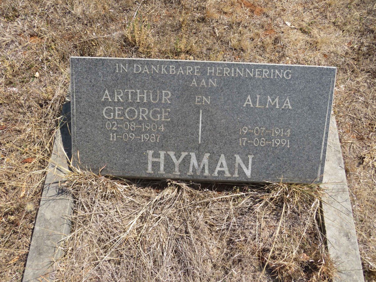 HYMAN Arthur George 1904-1987 & Alma 1914-1991