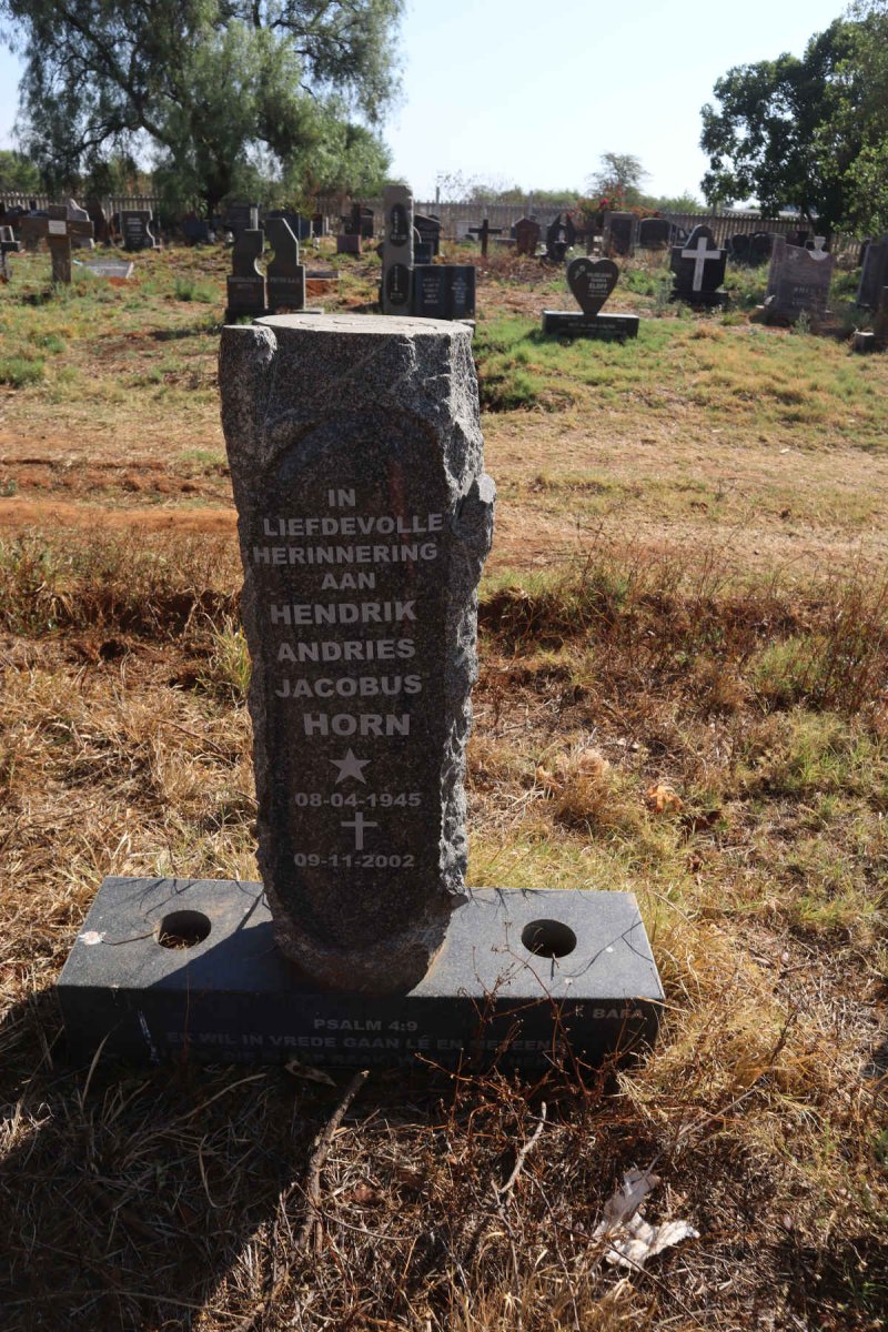 HORN Hendrik Andries Jacobus 1945-2002
