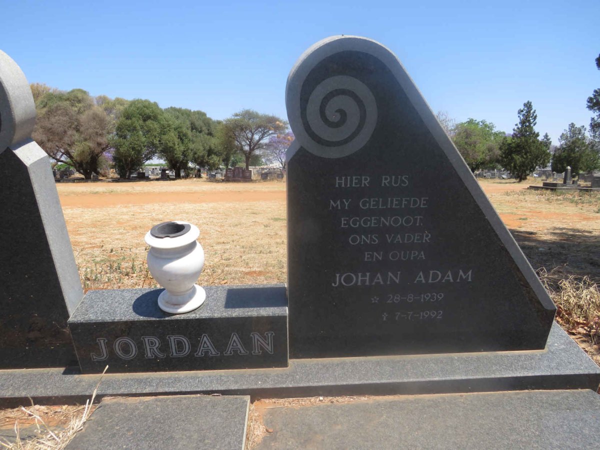 JORDAAN Johan Adam 1939-1992
