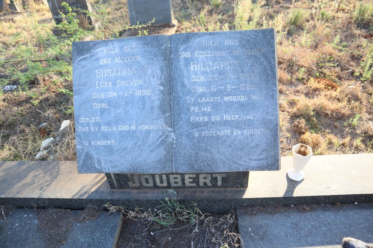 JOUBERT Hilgardt P. 1883-1958 & Sussana J. DREYER 1892-