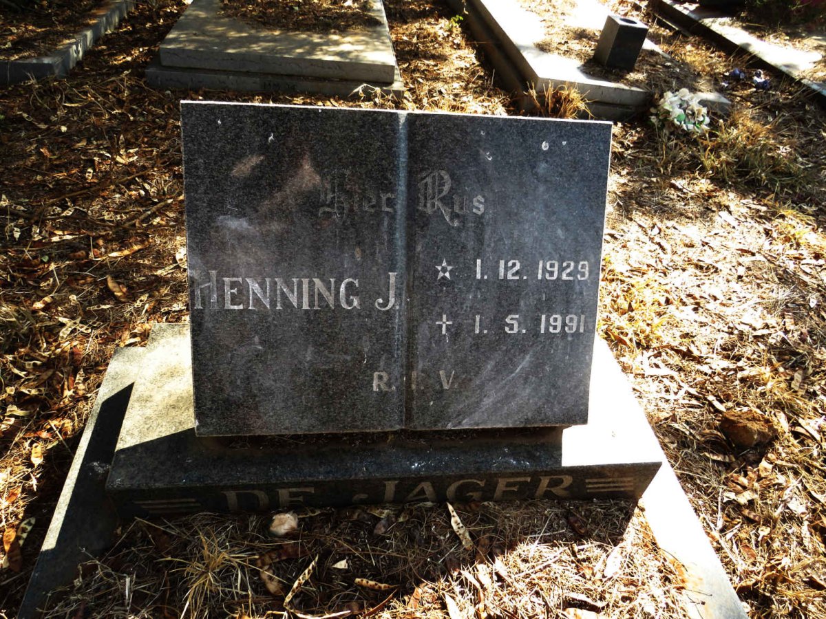 JAGER Henning J., de 1929-1991