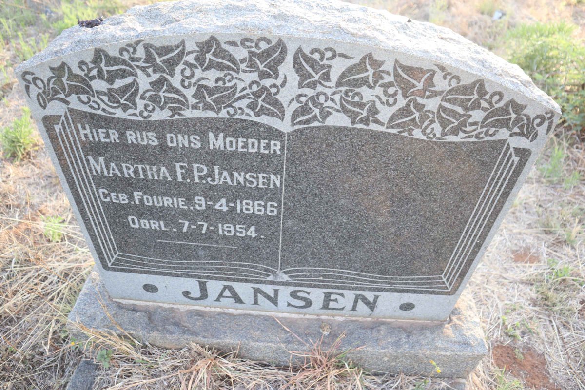 JANSEN Martha F.P. 1866-1954