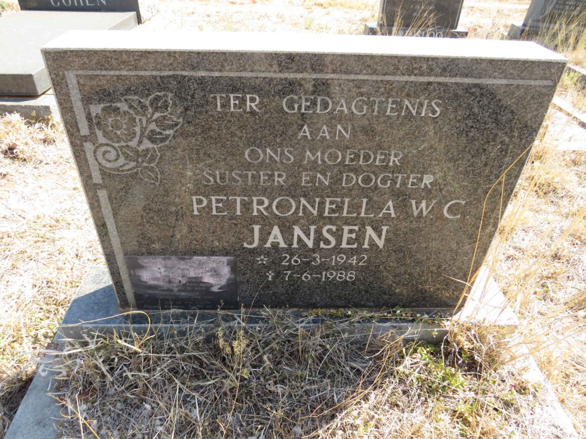 JANSEN Petronella W.C. 1942-1988 :: JANSE VAN RENSBURG Sharleen 2000-2000 _1