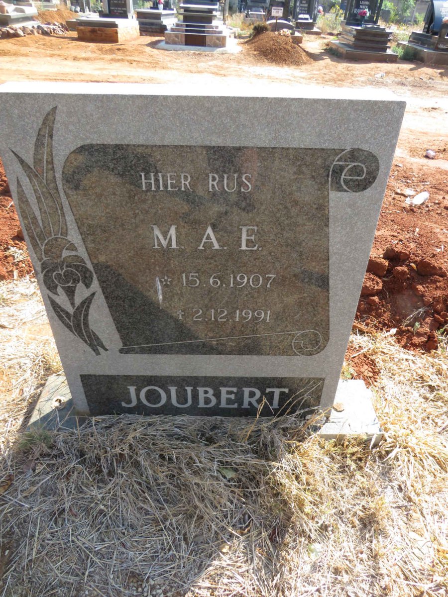 JOUBERT M.A.E. 1907-1991