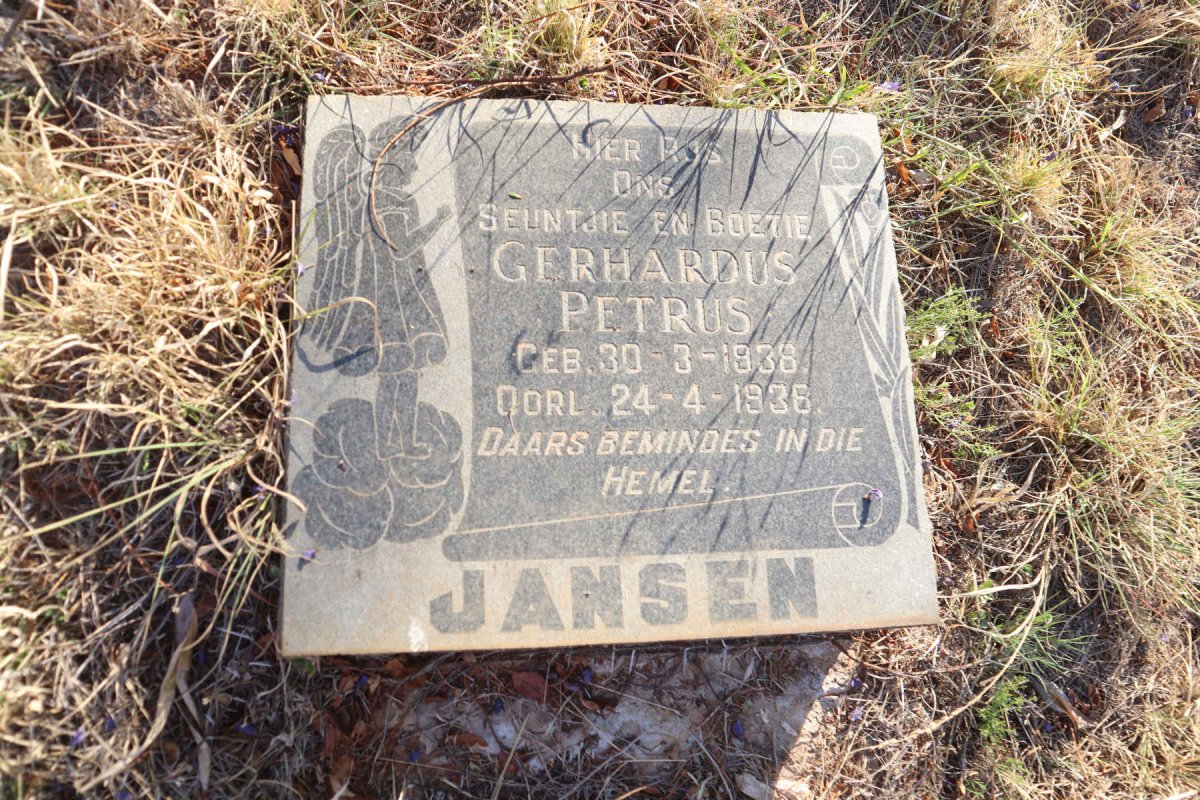JANSEN Gerhardus Petrus 1938-1938