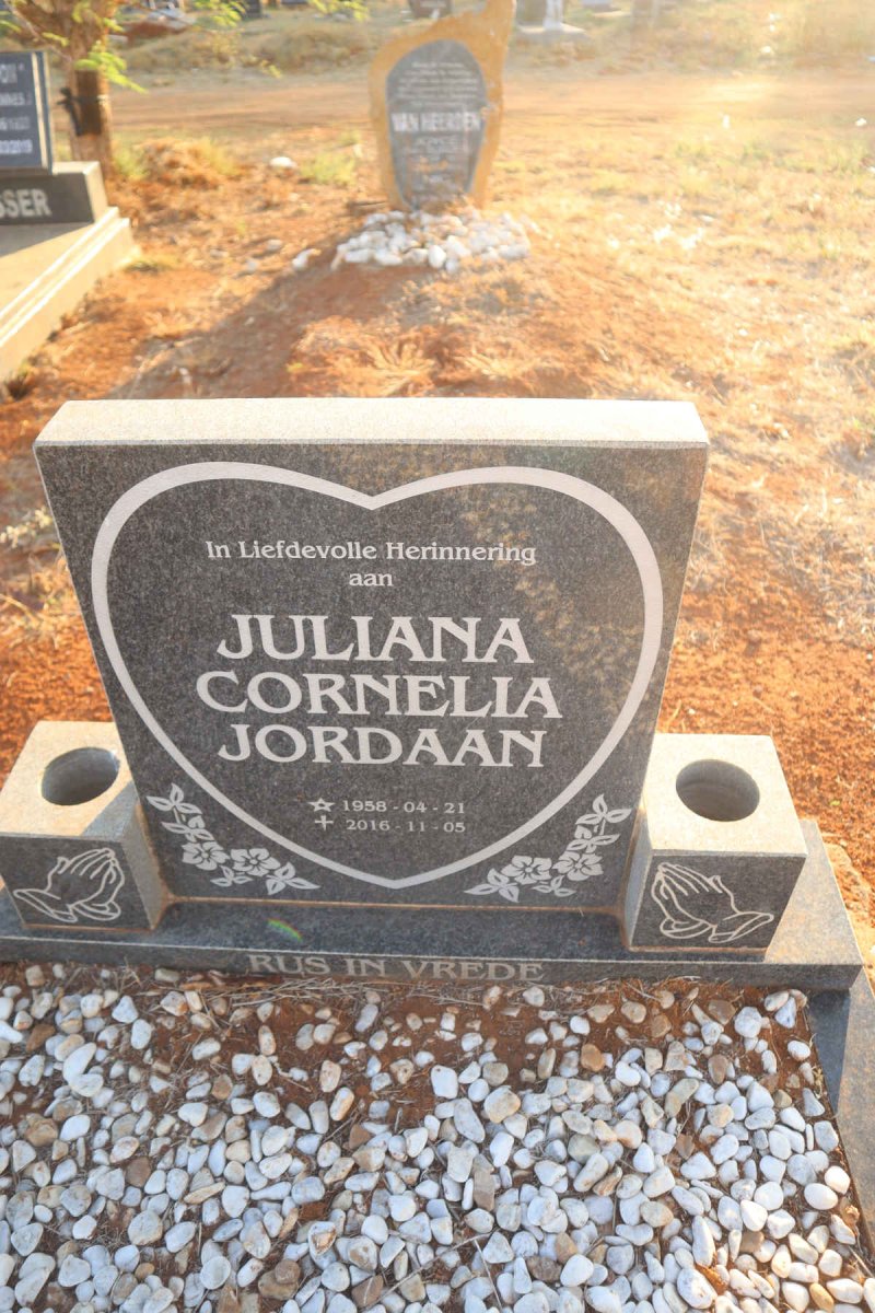JORDAAN Juliana Cornelia 1958-2016