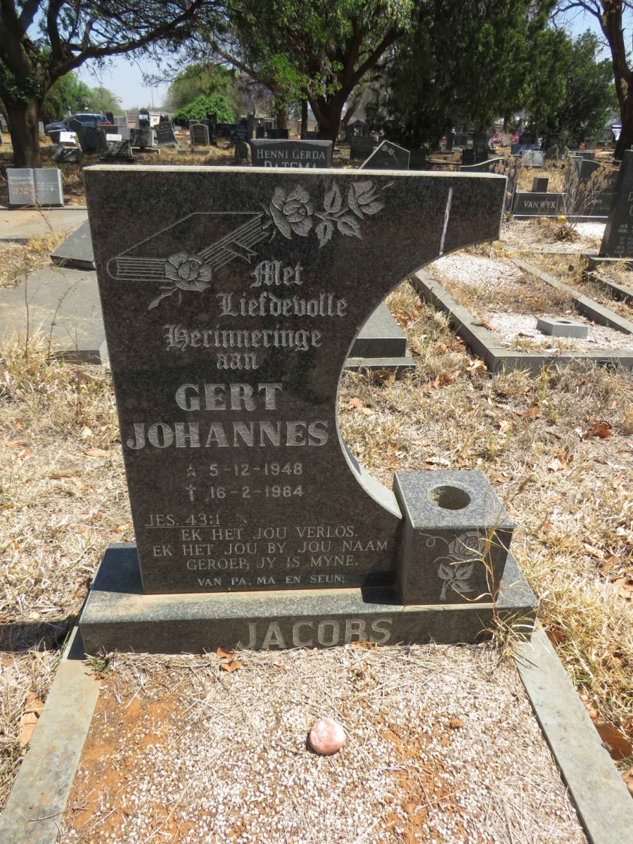 JACOBS Gert Johannes 1948-1984