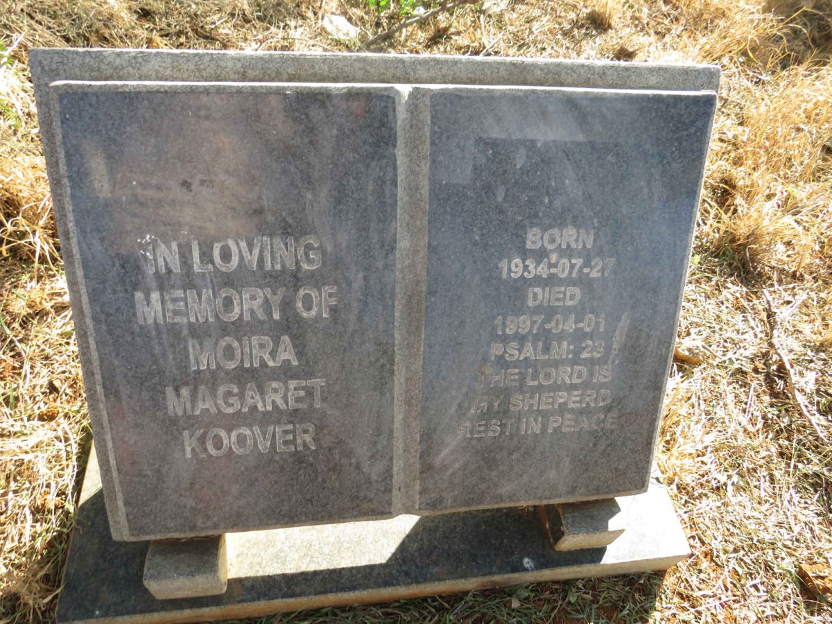 KOOVER Moira Magaret 1934-1997