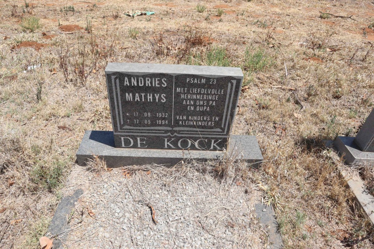 KOCK Andries Mathys, de 1932-1994