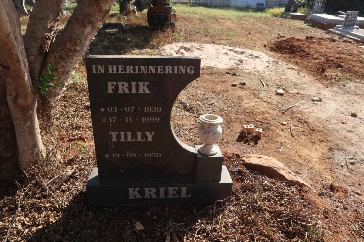 KRIEL Frik 1939-1999 & Tilly 1950-