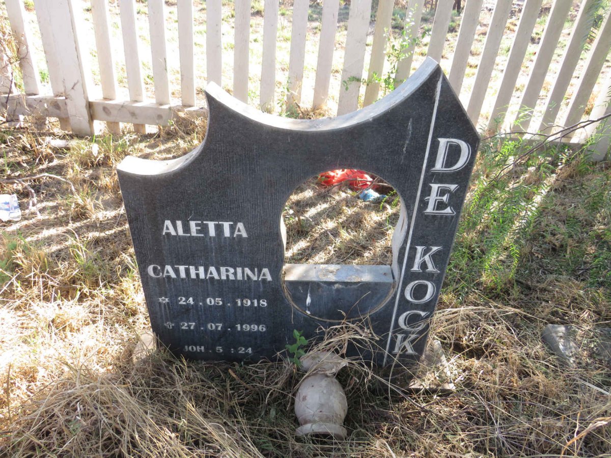 KOCK Aletta Catharina, de 1918-1996