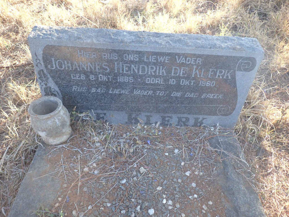 KLERK Johannes Hendrik, de 1885-1960