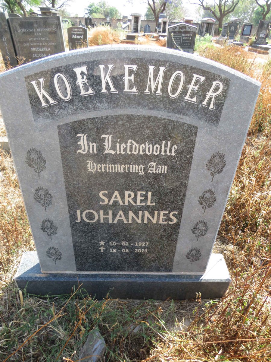 KOEKEMOER Sarel Johannes 1927-2021