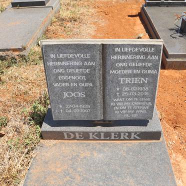 KLERK Joos, de 1929-1997 & Trien 1938-2018