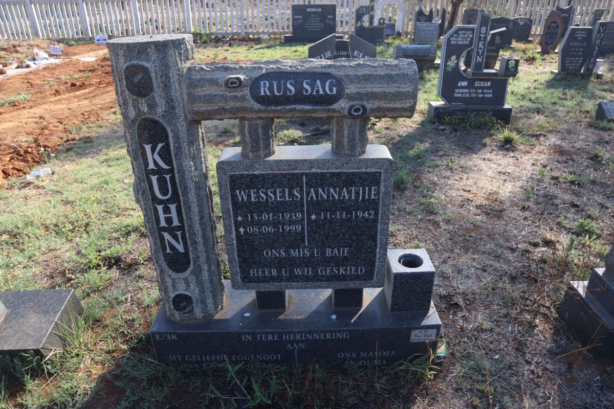 KUHN Wessels 1939-1999 & Annatjie 1942-