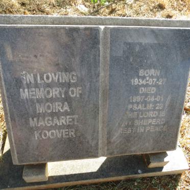 KOOVER Moira Magaret 1934-1997