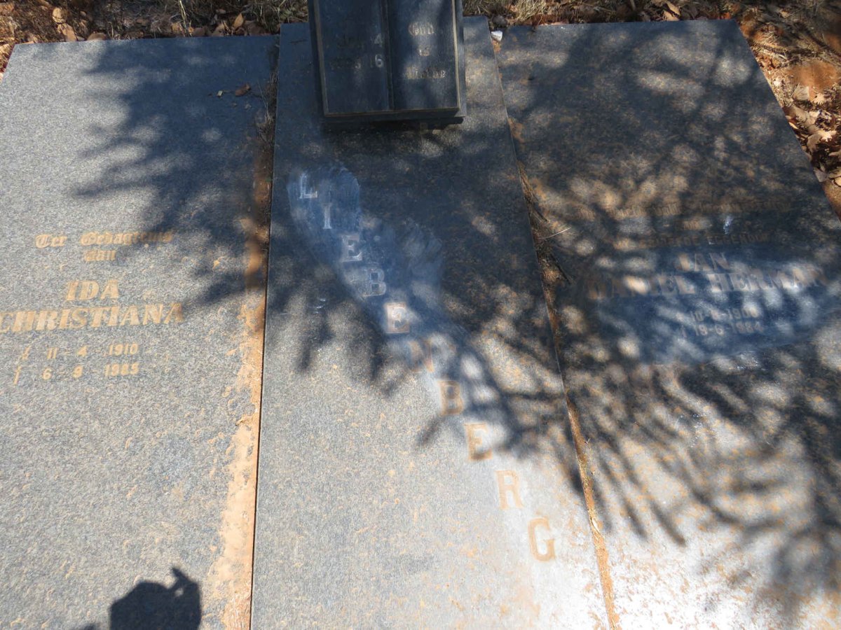 LIEBENBERG Jan Daniel Herman 1908-1984 & Ida Christiana 1910-1985 