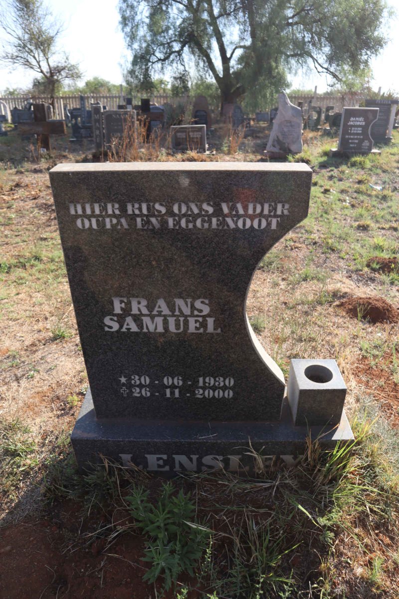 LENSLEY Frans Samuel 1930-2000