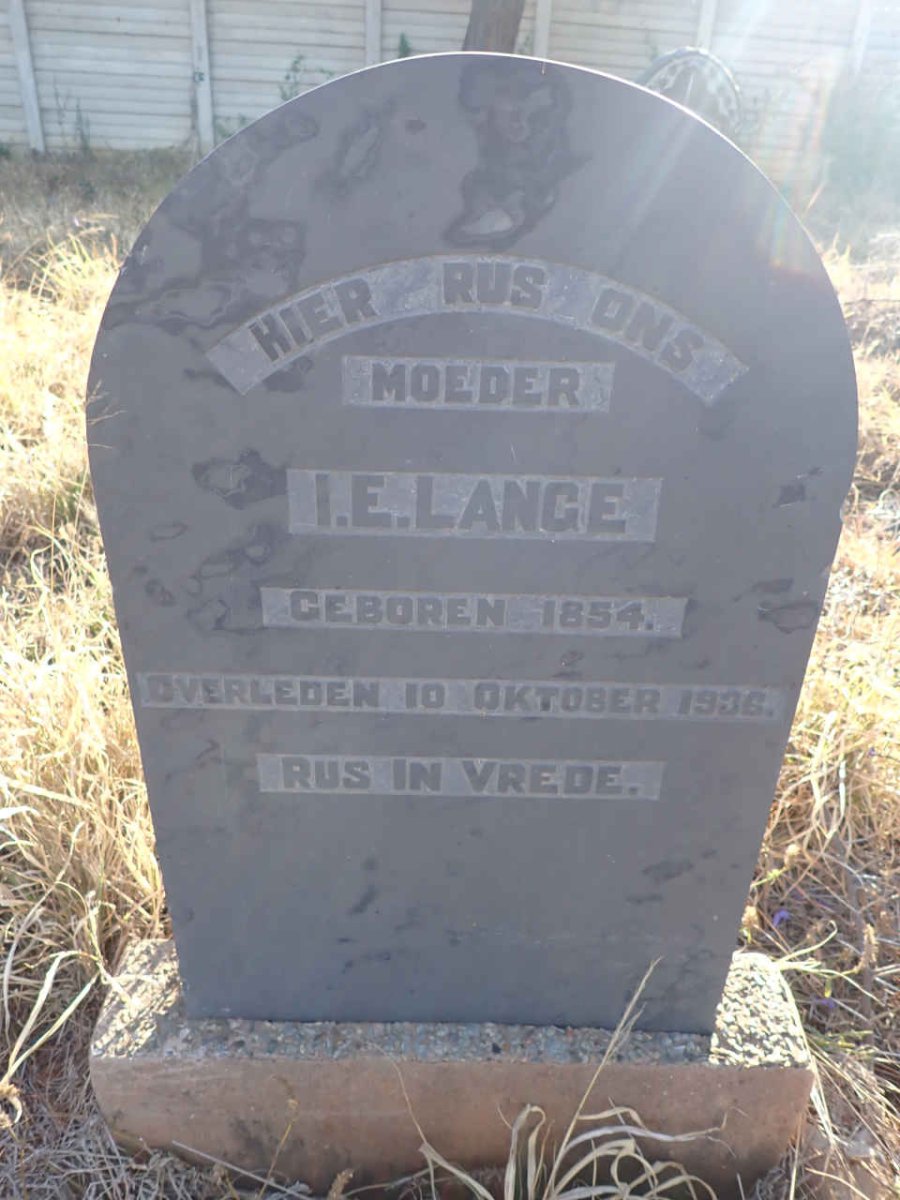 LANGE I.E. 1854-1936