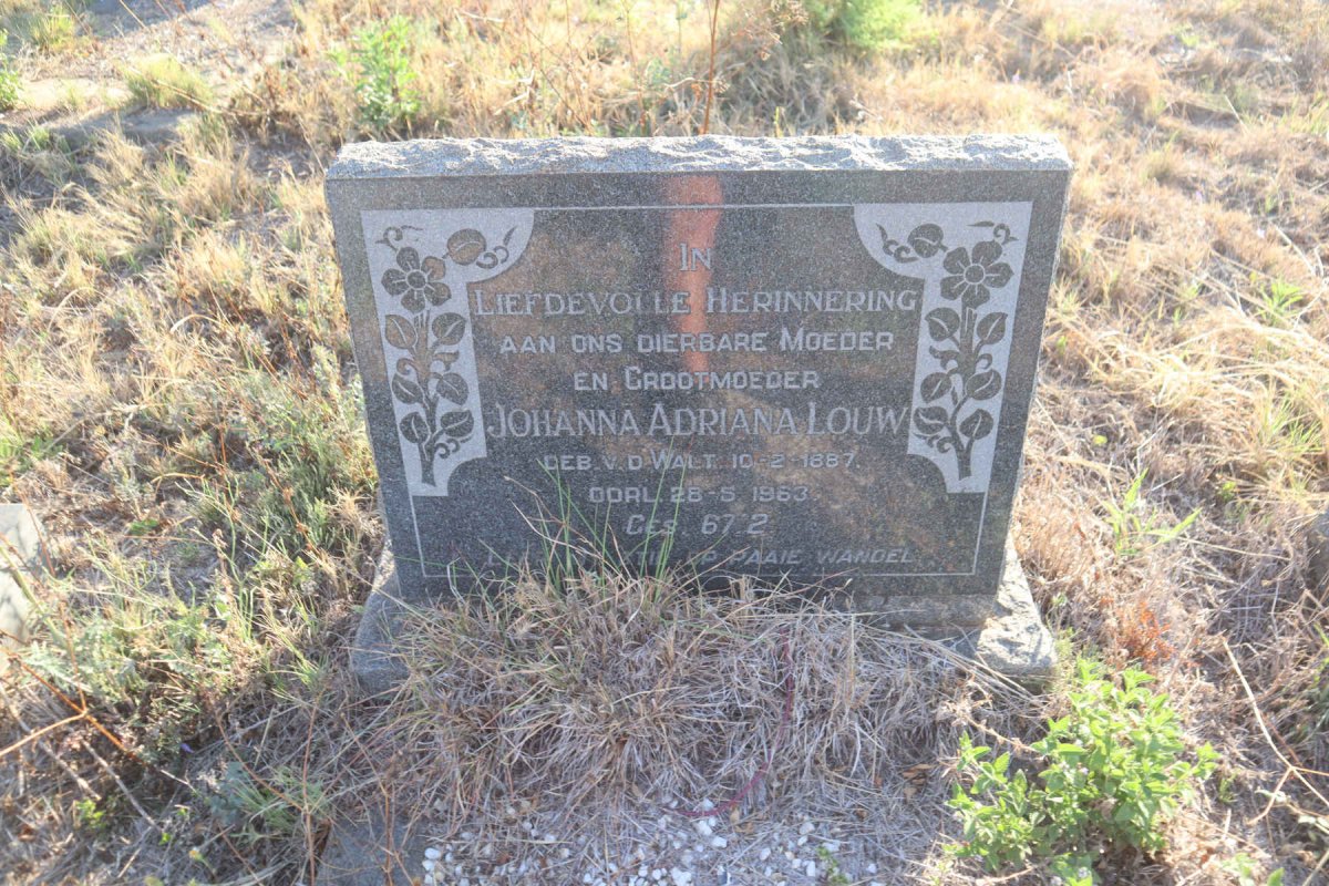 LOUW Johanna Adriana nee V.D. WALT 1887-1963
