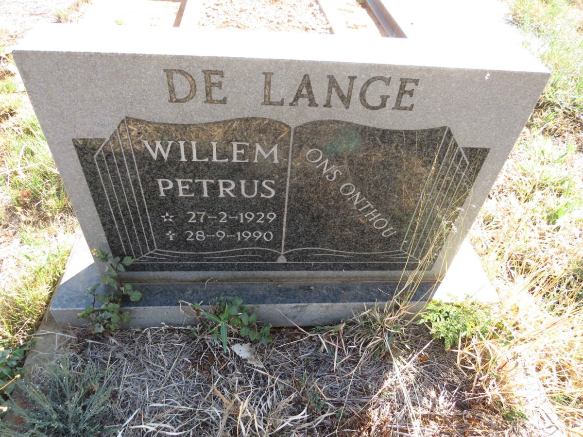 LANGE Willem Petrus, de 1929-1990