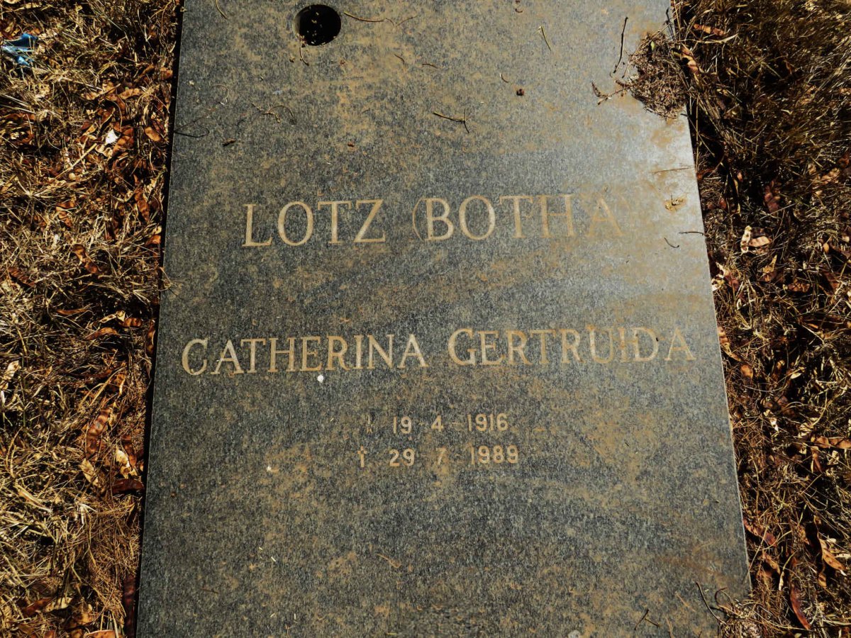 LOTZ Catherina Gertruida nee BOTHA 1916-1989