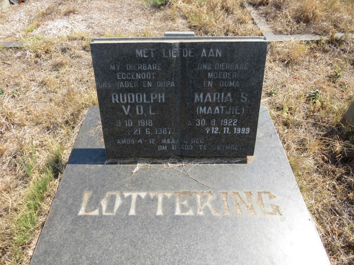 LOTTERING Rudolph V.D.L. 1918-1987 & Maria S. 1922-1999