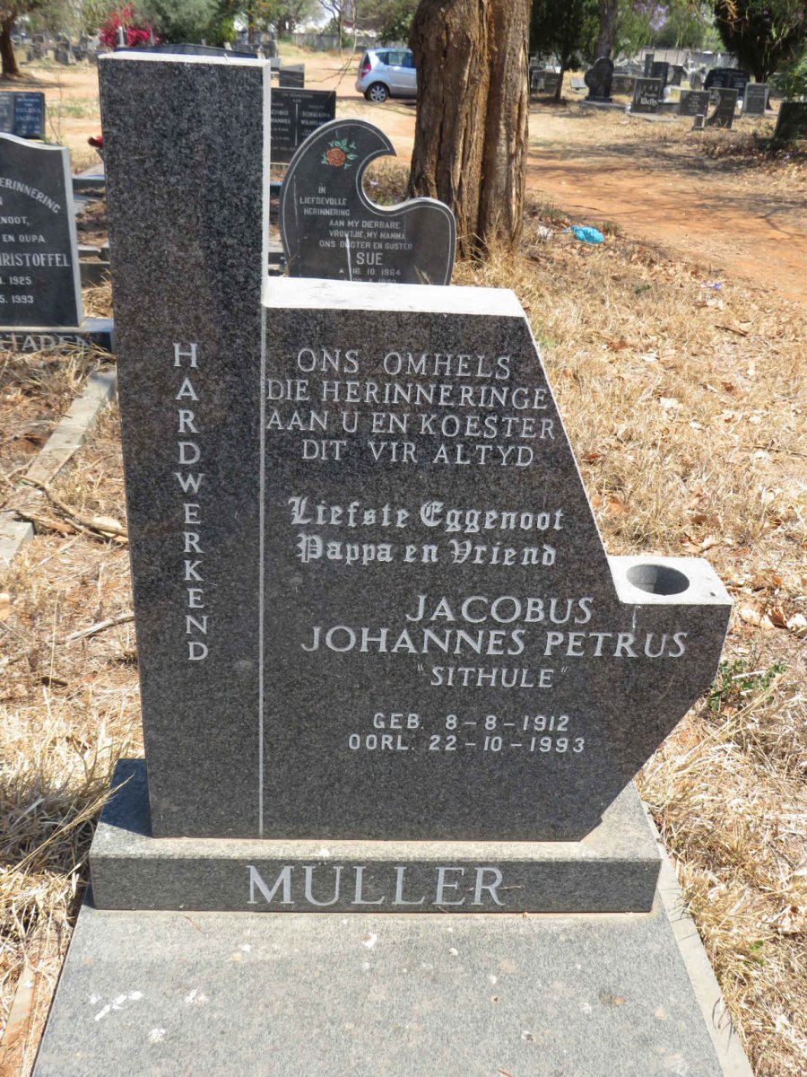 MULLER Jacobus Johannes Petrus 1912-1993