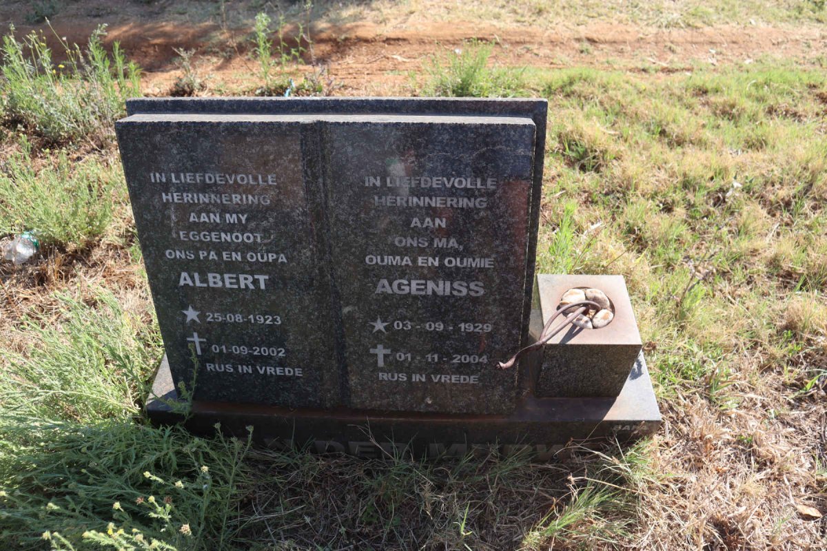 MERWE Albert, van der 1923-2002 & Ageniss 1929-2004