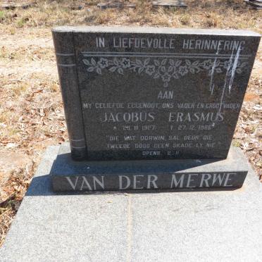 MERWE Jacobus Erasmus, van der 1927-1986