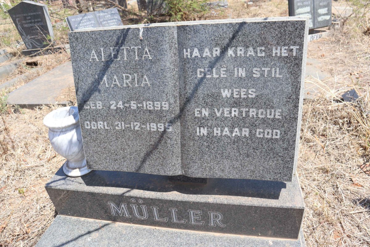 MULLER Aletta Maria 1899-1995