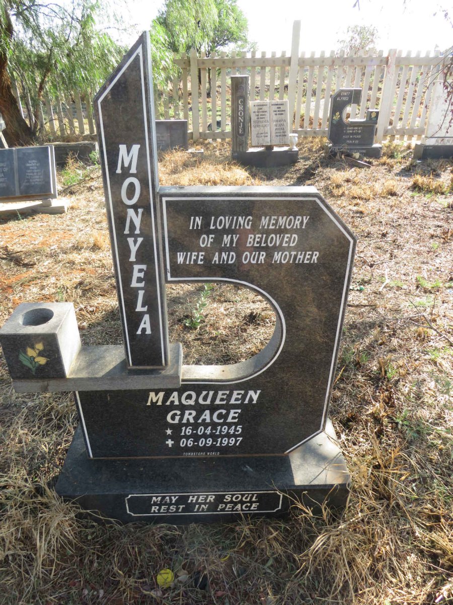 MONYELA Maqueen Grace 1945-1997