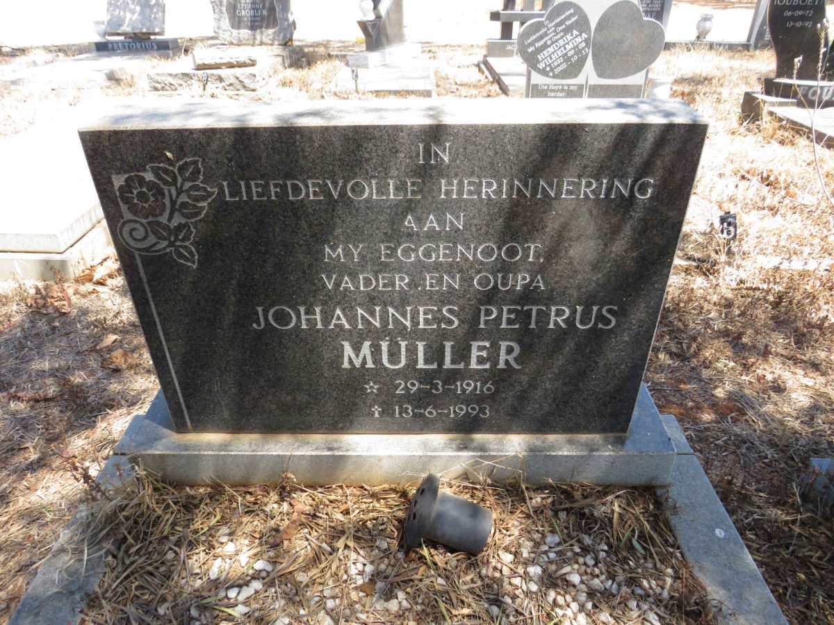 MULLER Johannes Petrus 1916-1993