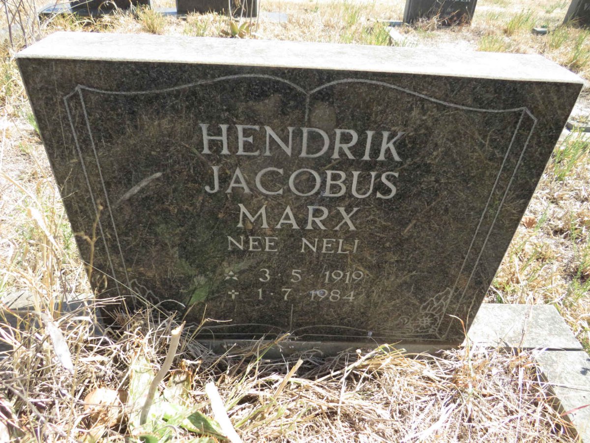 MARX Hendrik Jacobus nee NELL 1919-1984
