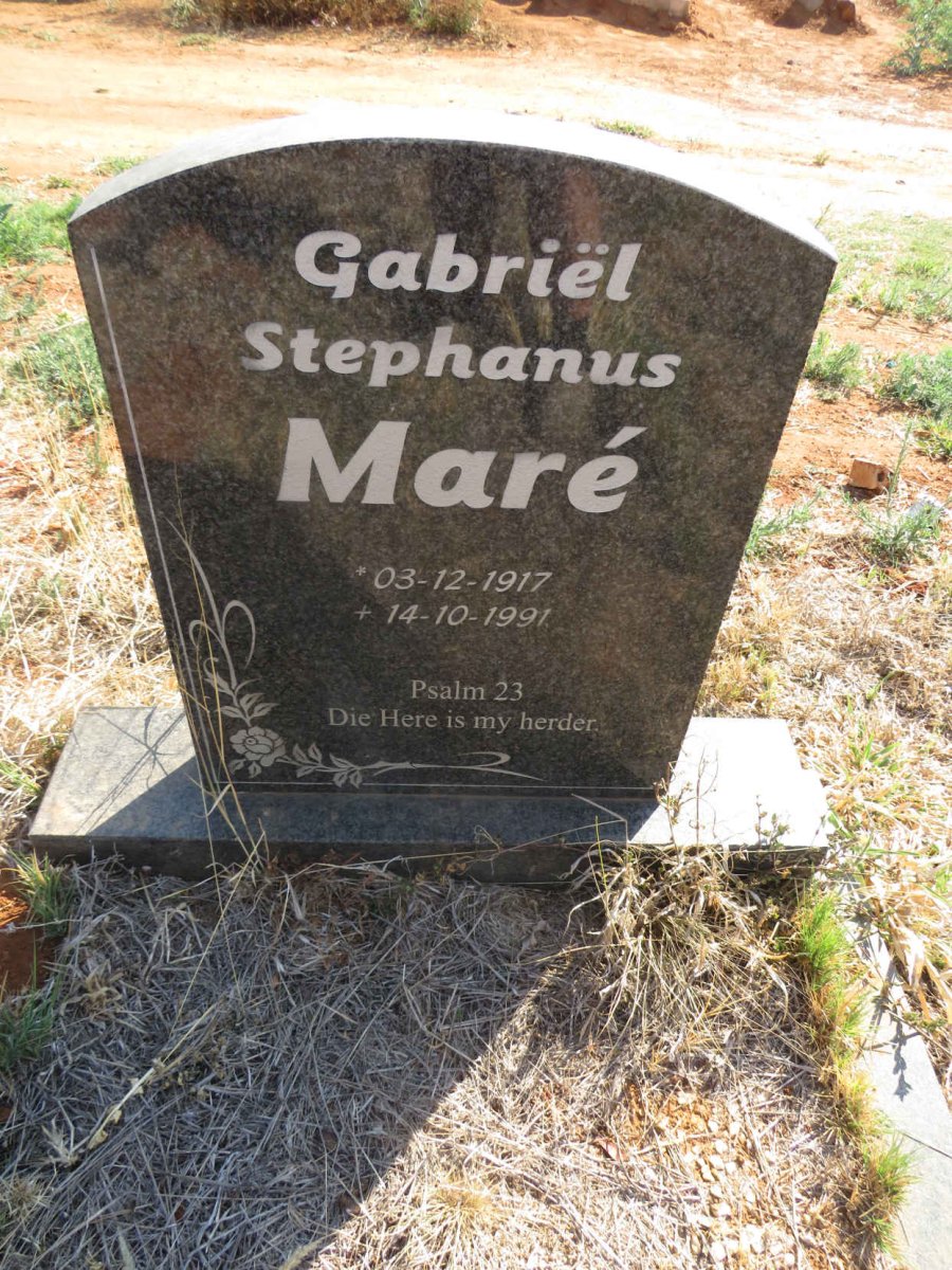 MARE Gabriel Stephanus 1917-1991